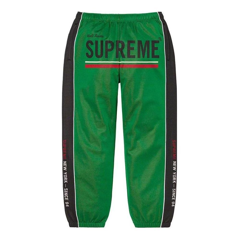 Supreme World Famous Jacquard Track Pants 'Green Black' SUP-FW22-767 sold by KicksCrew