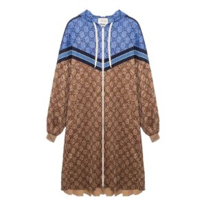 (WMNS) Gucci Technical Jersey GG Long Jacket 'Blue Camel' 550604-XJADG-2144 sold by KicksCrew