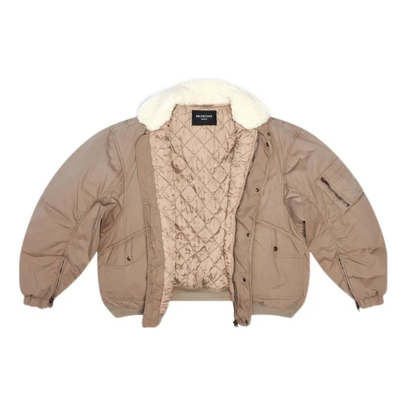 Balenciaga Cotton Ripstop Unity Bomber Jacket 'Beige' 698837TLP039577 sold by KicksCrew
