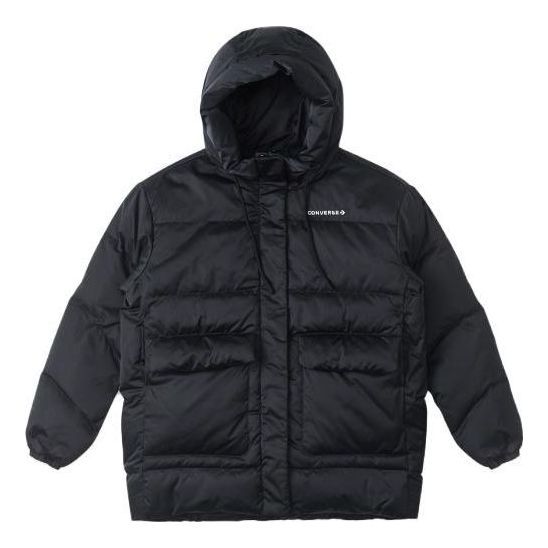 (WMNS) Converse Fashion Mid Down Jacket 'Black' 10025220-A02 sold by KicksCrew