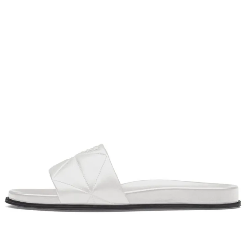(WMNS) PRADA Quilted Logo Sandals 'White' 1XX575_038_F0009_F_020 sold by KicksCrew