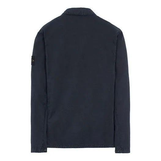 STONE ISLAND Brushed Cotton 2-Pocket Shirt Jacket 'Navy' 7615114WN-V0120 sold by KicksCrew product image thumbnail 2