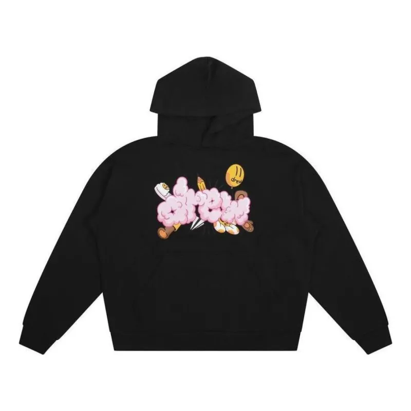 Drew House Doodle Joy Hoodie 'Black' DR-FW22-510 sold by KicksCrew