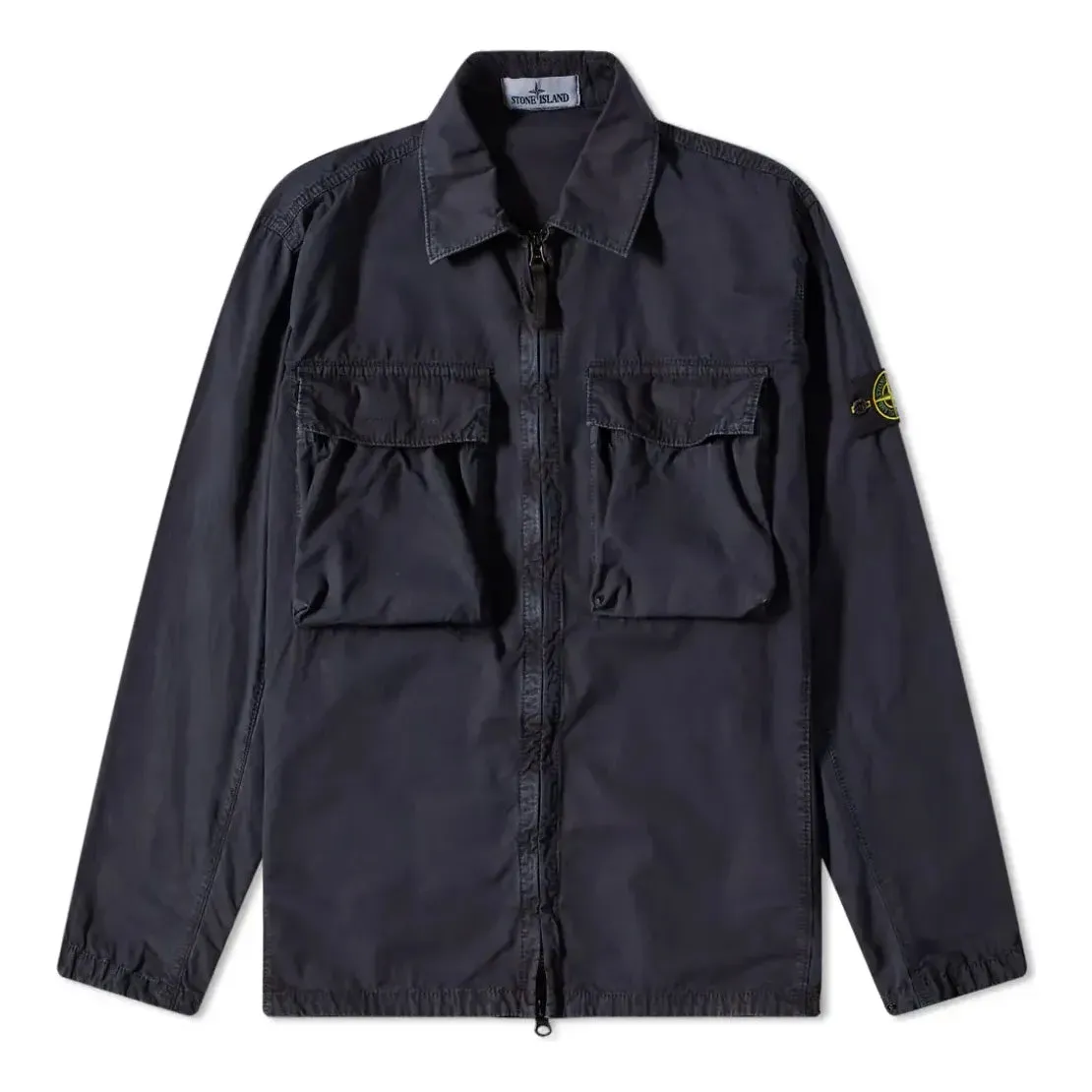 STONE ISLAND Brushed Cotton 2-Pocket Shirt Jacket 'Navy' 7615114WN-V0120 sold by KicksCrew