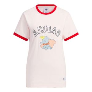 WMNS) adidas originals x disney Logo T-Shirts 'Pink' IN1064