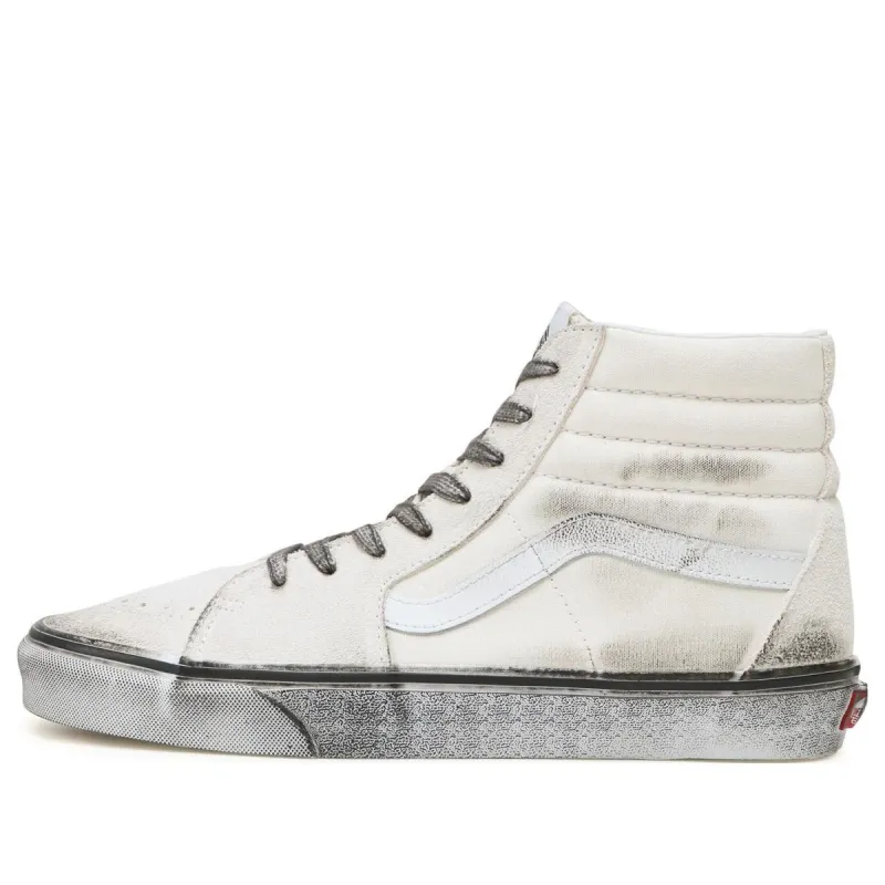 Vans SK8-HI Stressed Sneakers 'White Grey' VN0007NSWWW1 sold by KicksCrew