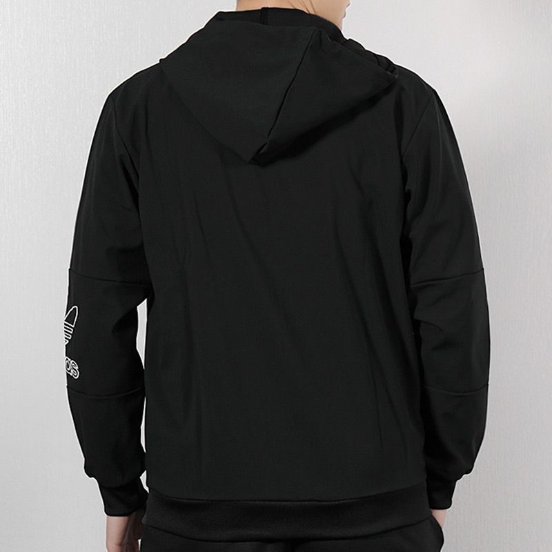 adidas originals Putline FullZip Hooded Jacket 'Black White' DX3853 sold by KicksCrew product image thumbnail 4