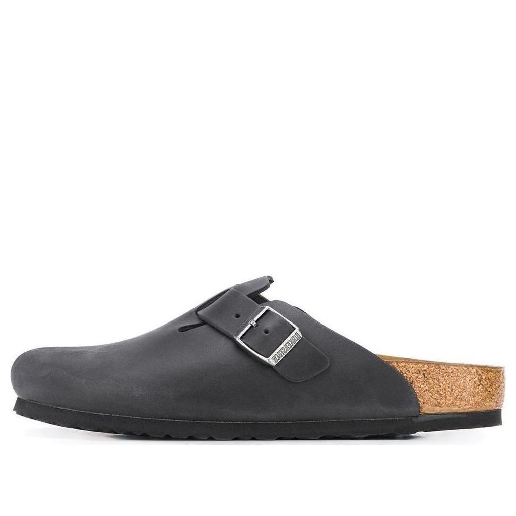 Birkenstock Boston Narrow 'Oiled Leather Black' 0059463 sold by KicksCrew