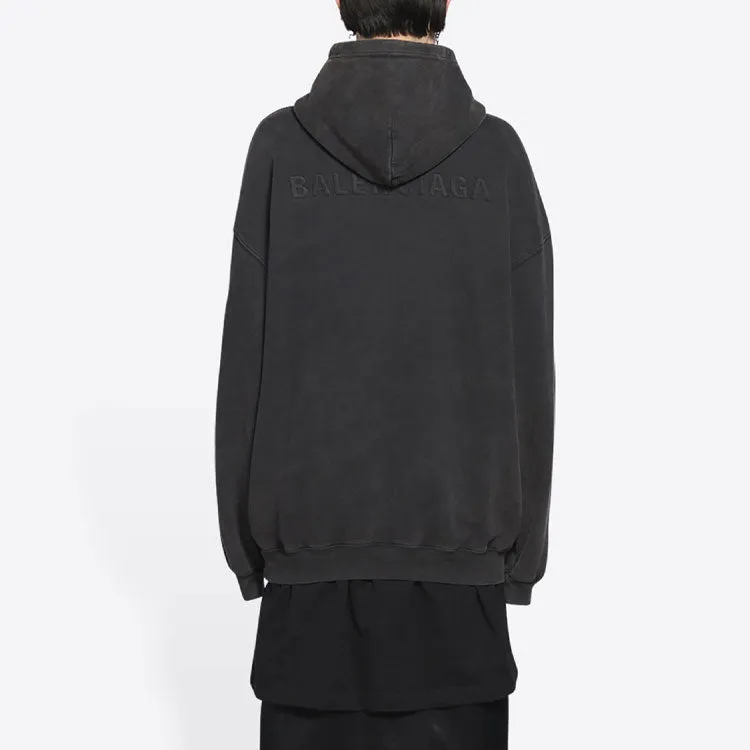 (WMNS) Balenciaga Embroidered Logo Hoodie 'Black' 578135TLVB81146 sold by KicksCrew product image thumbnail 4