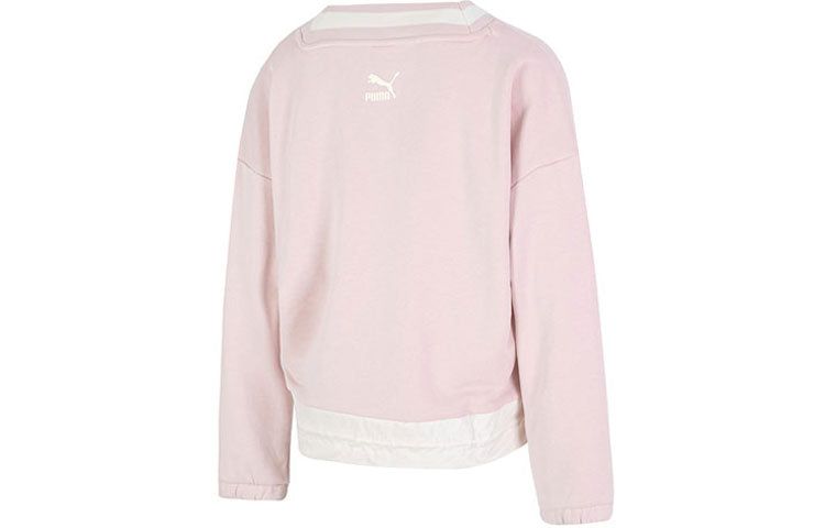 (WMNS) Puma Logo V neck Sweatshirt 'Pink' 537524-88 sold by KicksCrew product image thumbnail 2