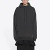 (WMNS) Balenciaga Embroidered Logo Hoodie 'Black' 578135TLVB81146 sold by KicksCrew