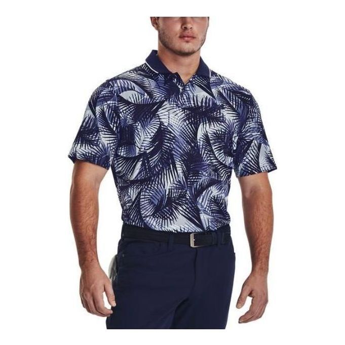 Under Armour Iso-Chill Graphic Palm Polo Shirt 'Blue Multi' 1377367-410 sold by KicksCrew