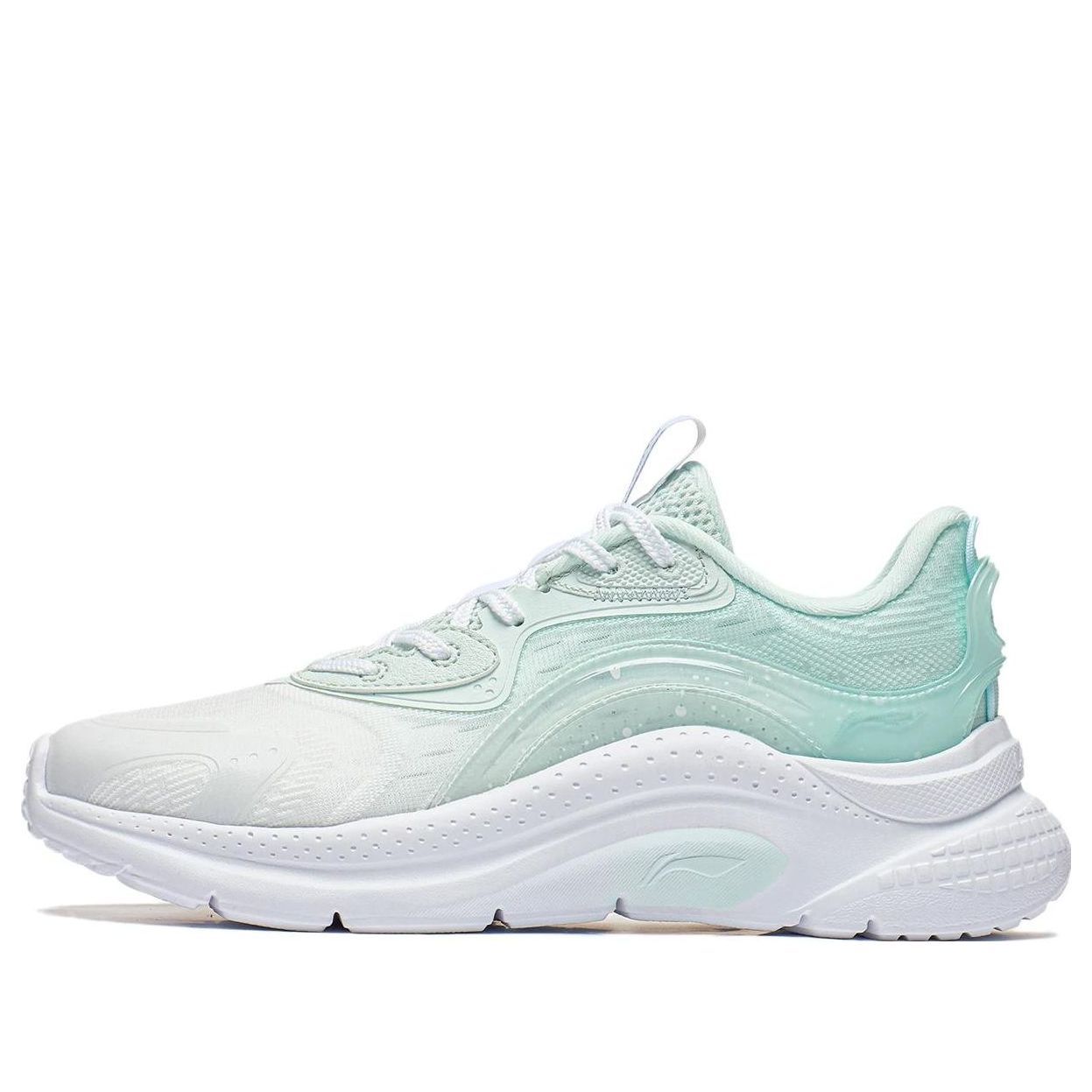 (WMNS) Li-Ning Floating Cloud 'White Light Green' AGLT030-2 sold by KicksCrew