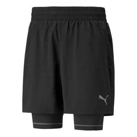 Puma Graphic 2-In-1 5 Running Shorts 'Black' 521049-51 sold by KicksCrew