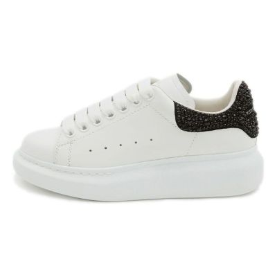 (WMNS) Alexander McQueen Oversized Sneaker 'White Jet Black Crystal' 666407WIA4Z9581 sold by KicksCrew