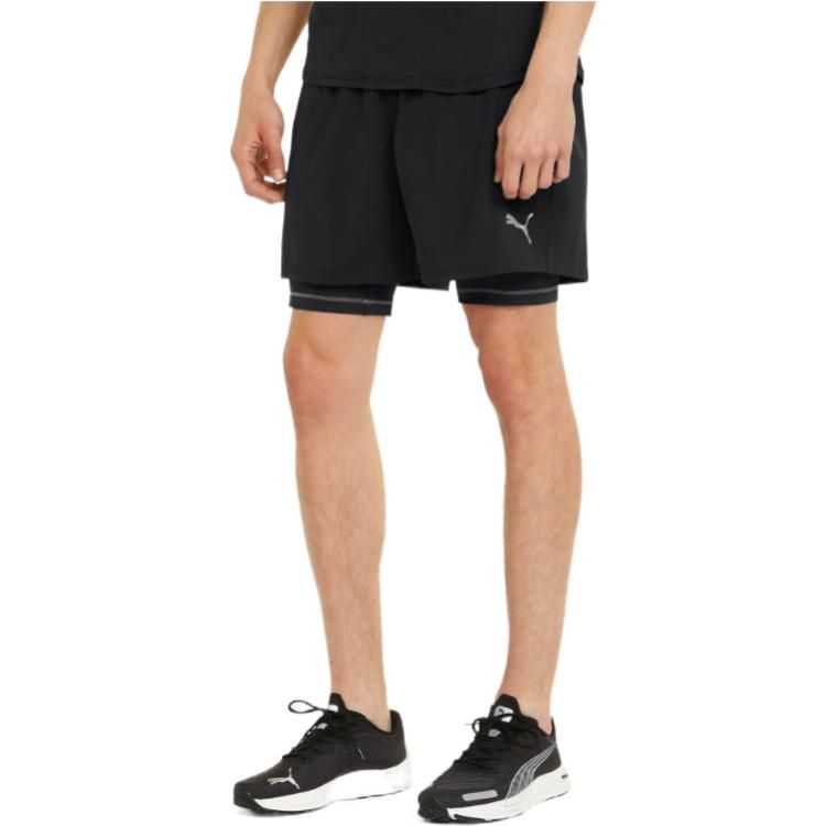Puma Graphic 2-In-1 5 Running Shorts 'Black' 521049-51 sold by KicksCrew product image thumbnail 3