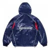 Supreme Satin Hooded Track Jacket 'Navy' SUP-SS24-022 sold by KicksCrew