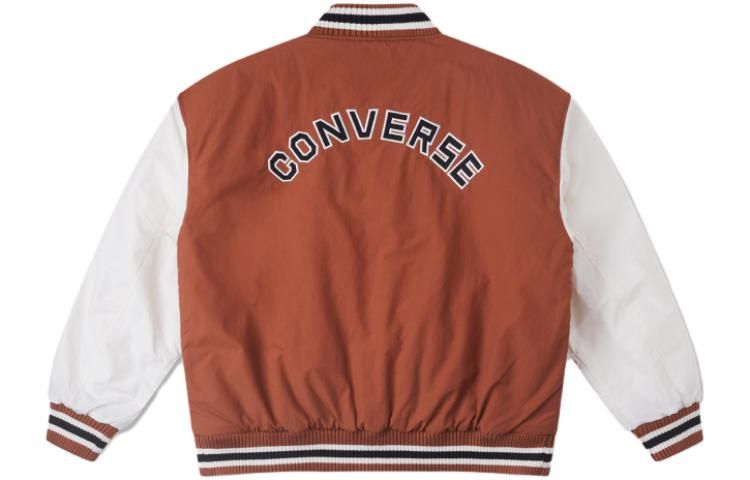 Converse Padded Baseball Jacket 'White Brown' 10025261-A02 sold by KicksCrew product image thumbnail 2