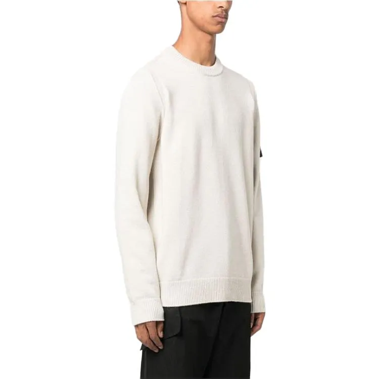 STONE ISLAND Logo Patch Knit Sweater 'Off-white' 7915508A3-V0097 sold by KicksCrew product image thumbnail 3
