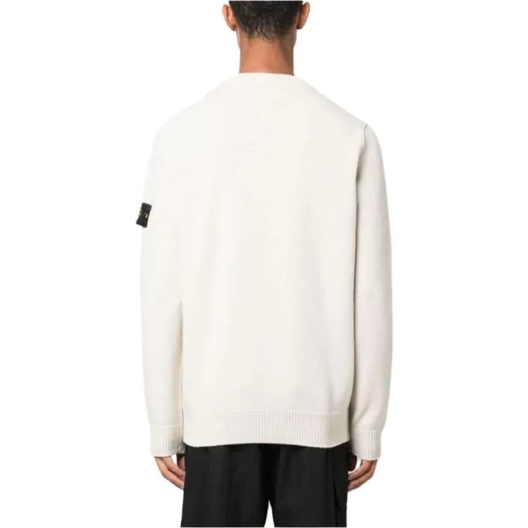 STONE ISLAND Logo Patch Knit Sweater 'Off-white' 7915508A3-V0097 sold by KicksCrew product image thumbnail 2