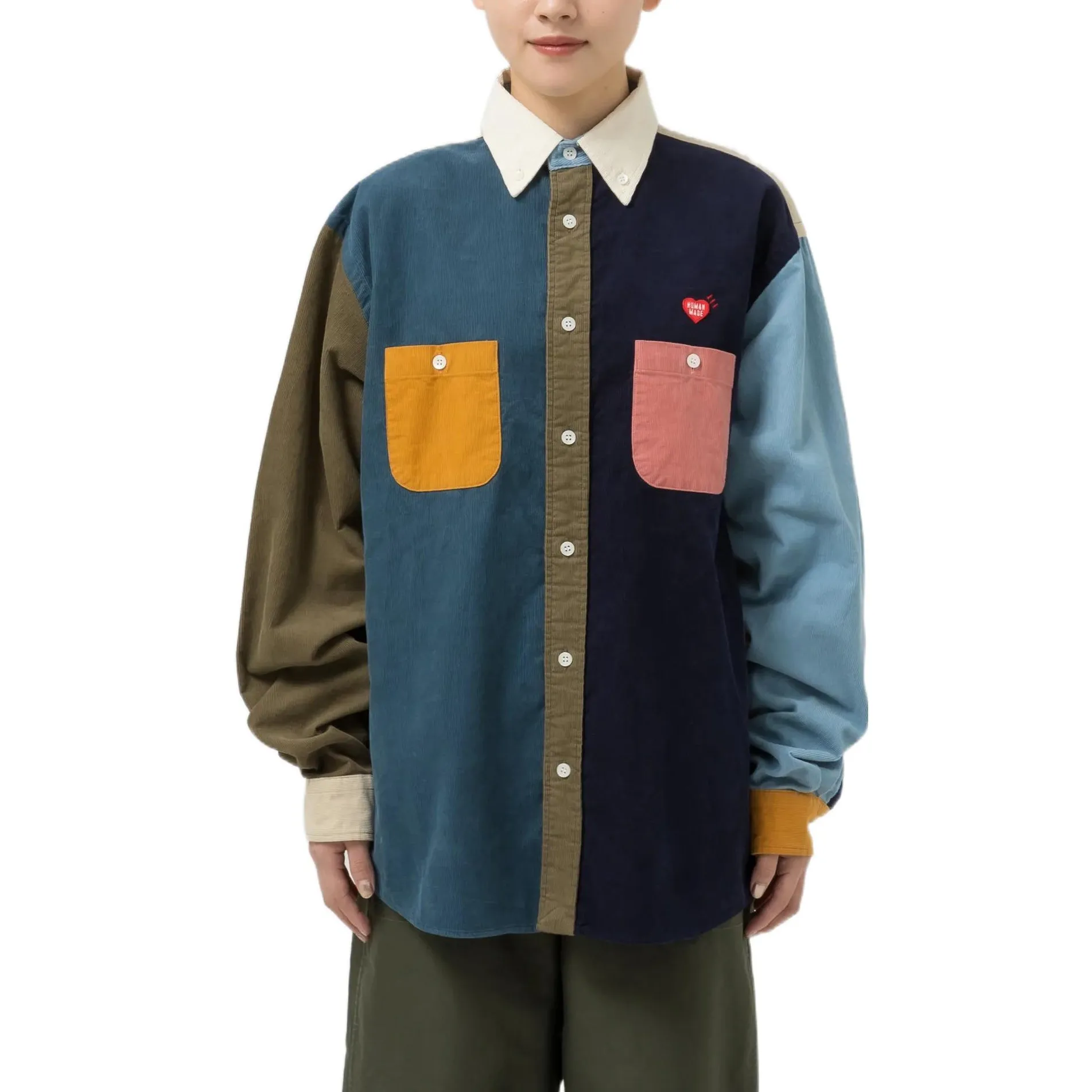 HUMAN MADE Crazy Corduroy Shirt 'Blue' HM24SH005 sold by KicksCrew product image thumbnail 3