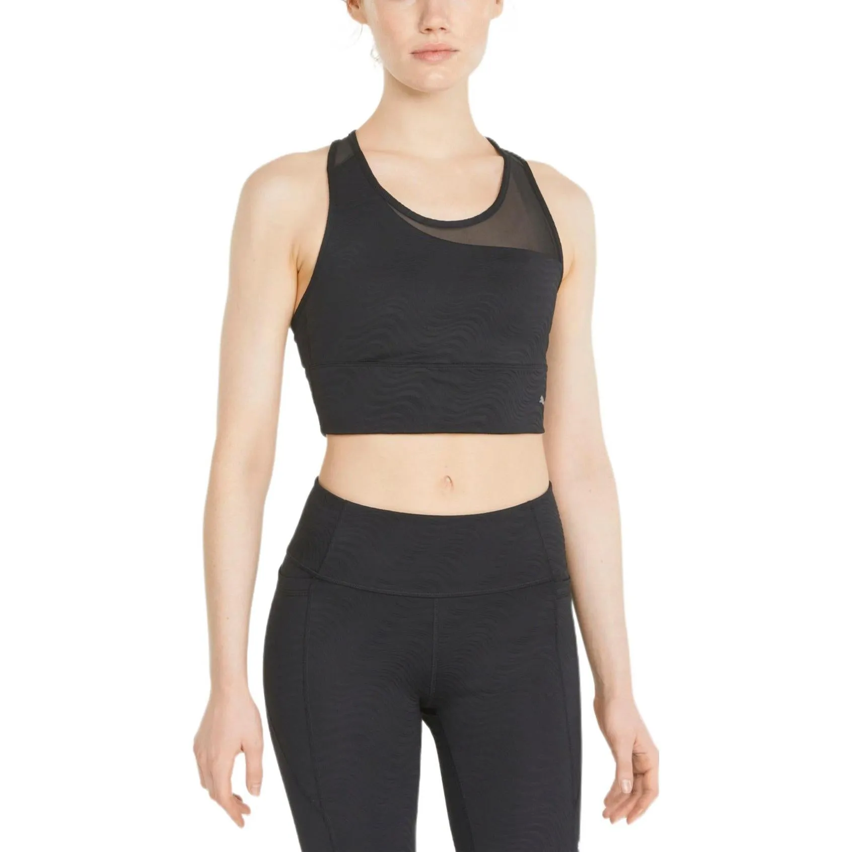 (WMNS) PUMA Mid Impact Flawless Sports Bra 'Black' 521549-01 sold by KicksCrew product image thumbnail 3