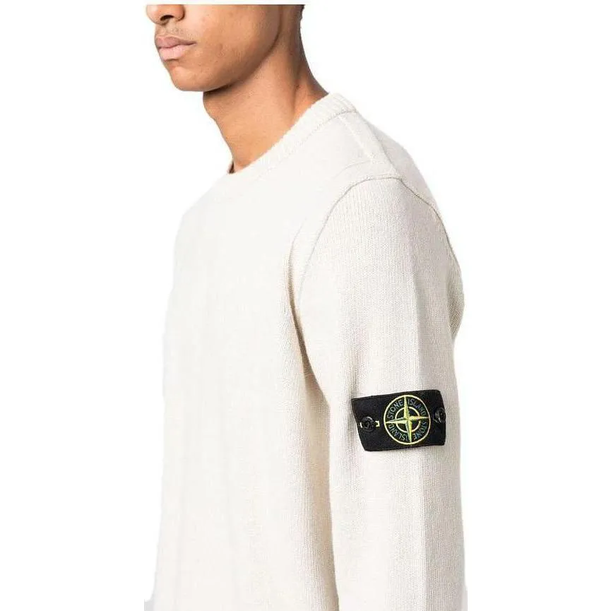 STONE ISLAND Logo Patch Knit Sweater 'Off-white' 7915508A3-V0097 sold by KicksCrew product image thumbnail 4