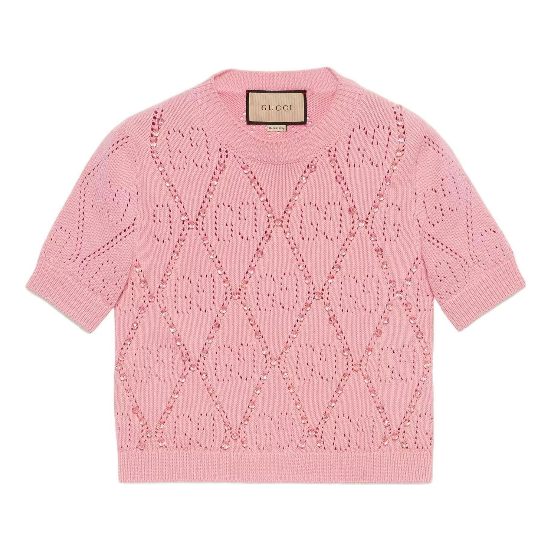 (WMNS) Gucci GG Cotton Beaded Shirt 'Pink' 691710-XKCAT-5307 sold by KicksCrew