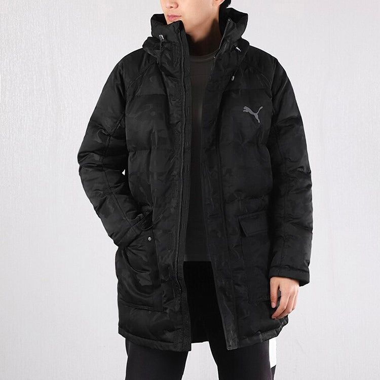 Puma Hoodie Down Coat Solid Jacket 'Black' 581641-01 sold by KicksCrew product image thumbnail 3