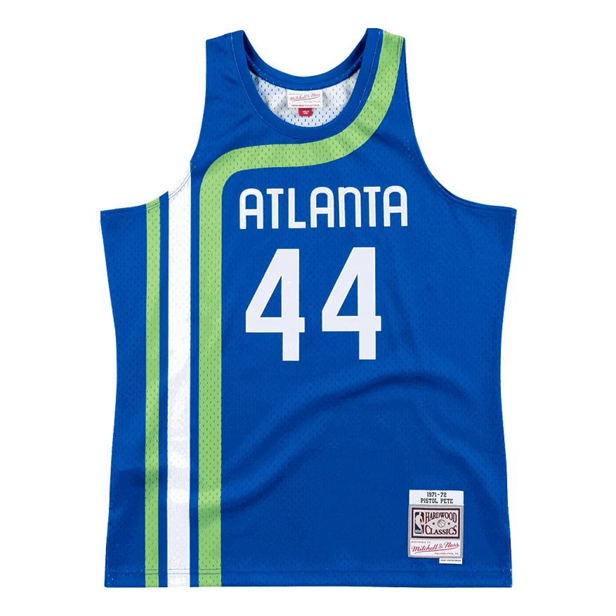 Mitchell & Ness x NBA Atlanta Hawks 1971-72 Swingman Jersey 'Pete Maravich 44' SMJYCP18193-AHAROYA71PMA sold by KicksCrew