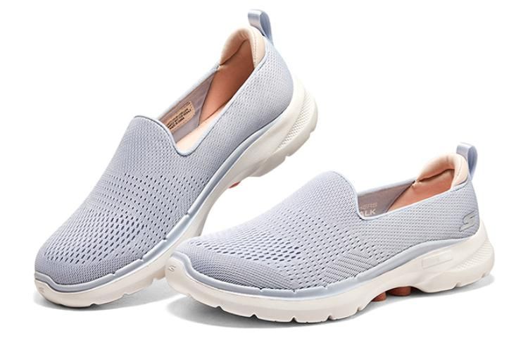 (WMNS) Skechers Go Walk 6 Slip In Fabulous View 'Light Grey Pink' 124571-LGPK sold by KicksCrew product image thumbnail 2
