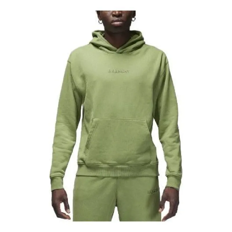 Air Jordan Wordmark Fleece Hoodie 'Sky J Light Olive' FJ1966-340 sold by KicksCrew