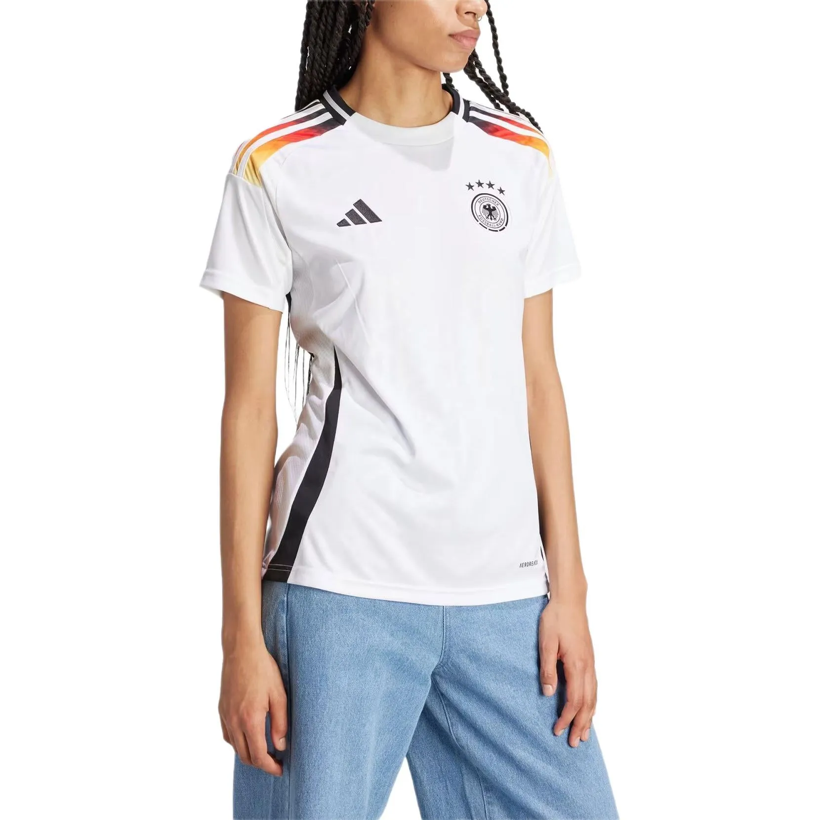 (WMNS) adidas Germany 24 Home Soccer Jersey 'White' IP6131 sold by KicksCrew product image thumbnail 5