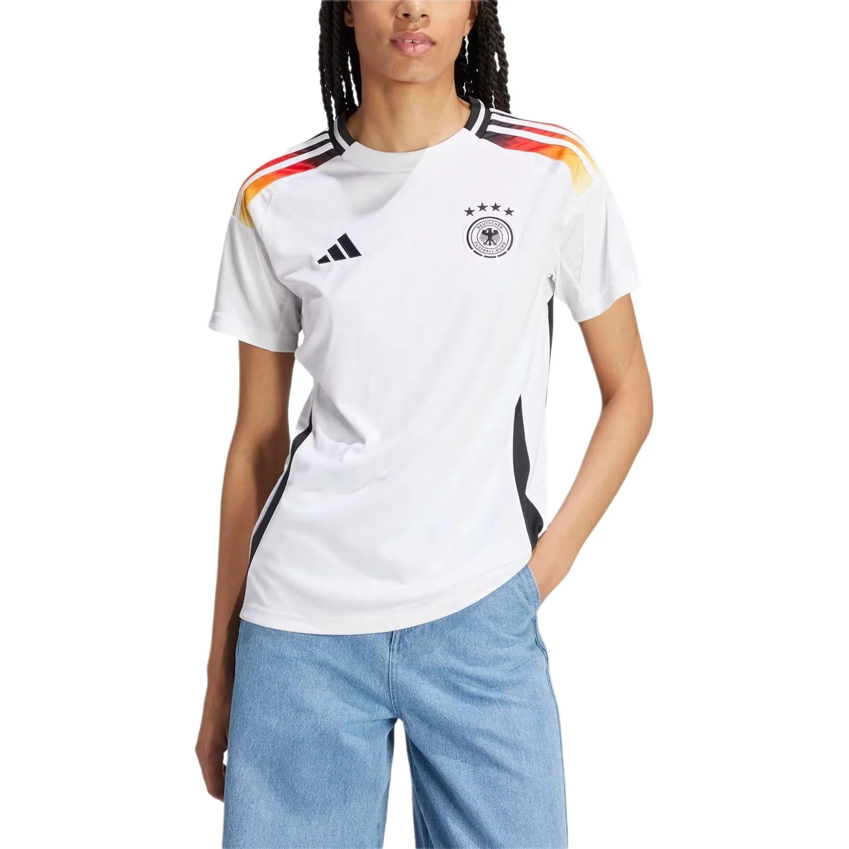 (WMNS) adidas Germany 24 Home Soccer Jersey 'White' IP6131 sold by KicksCrew product image thumbnail 3