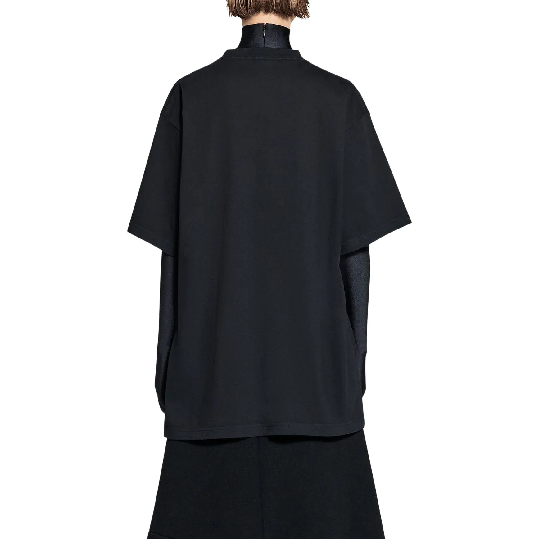 Balenciaga Caps T-shirt Boxy Fit 'Black' 651795TNVL11070 sold by KicksCrew product image thumbnail 3