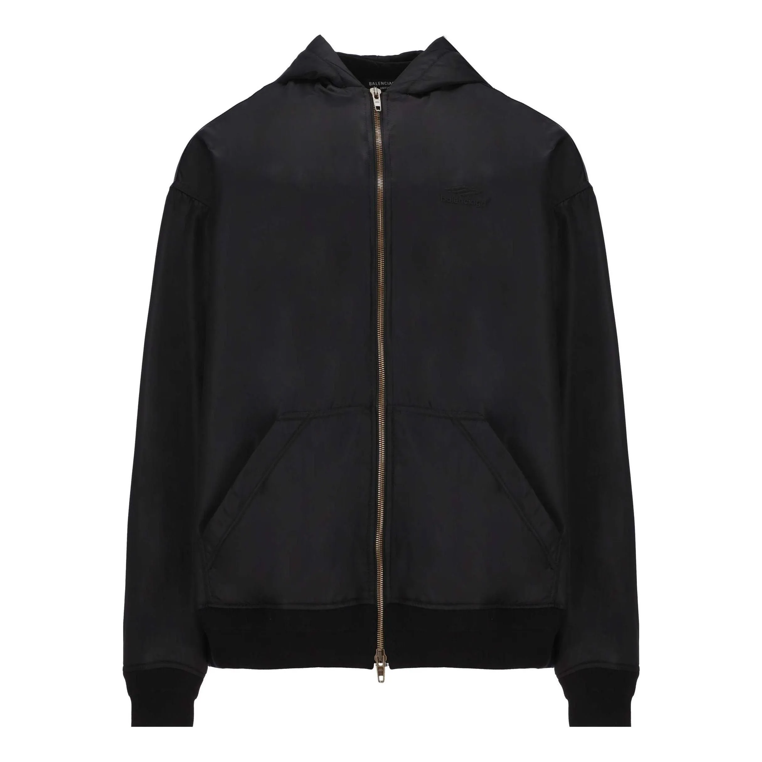 Balenciaga 3B Sports Icon Padded Zip-Up Hoodie 'Black' 698867TMO131000 sold by KicksCrew