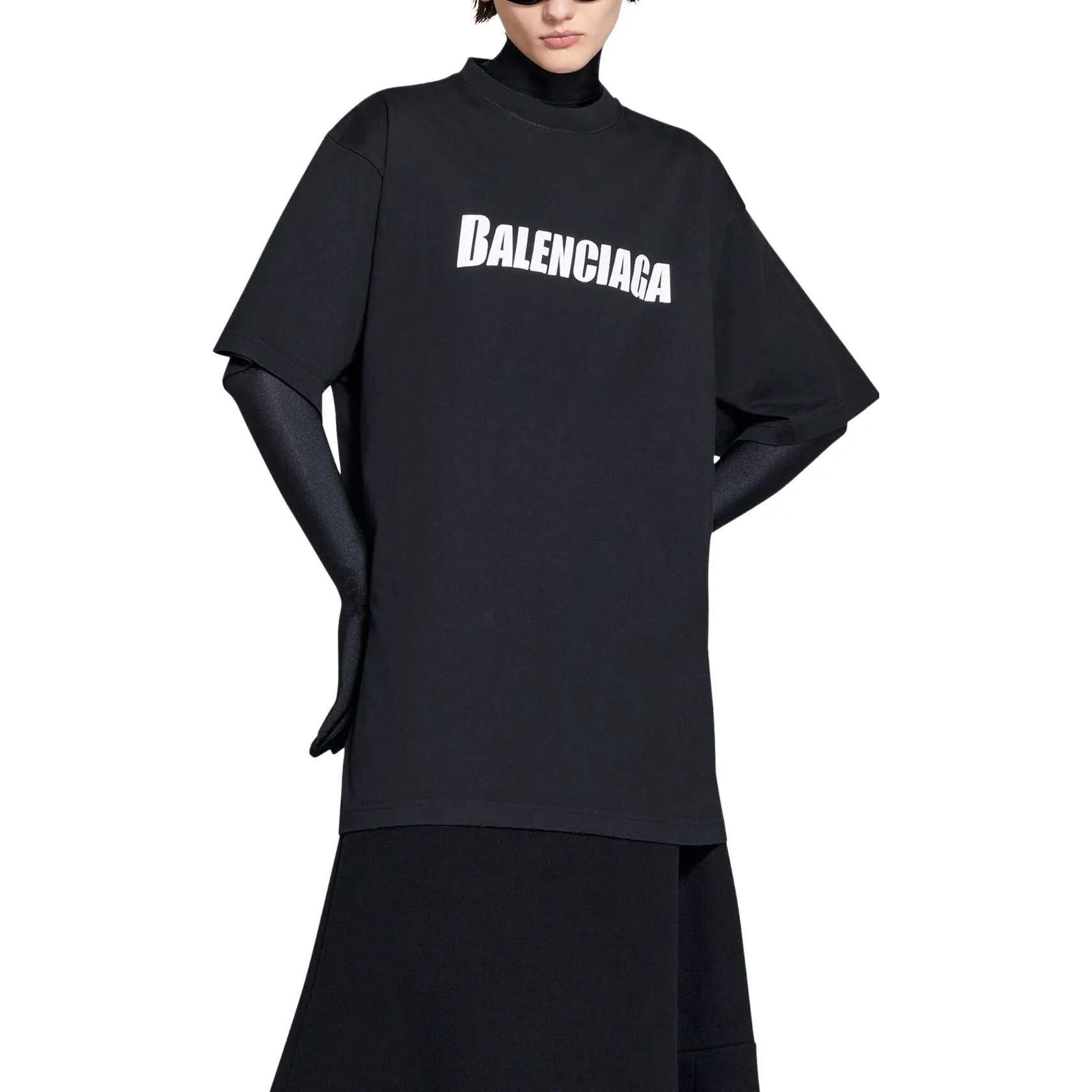 Balenciaga Caps T-shirt Boxy Fit 'Black' 651795TNVL11070 sold by KicksCrew product image thumbnail 2
