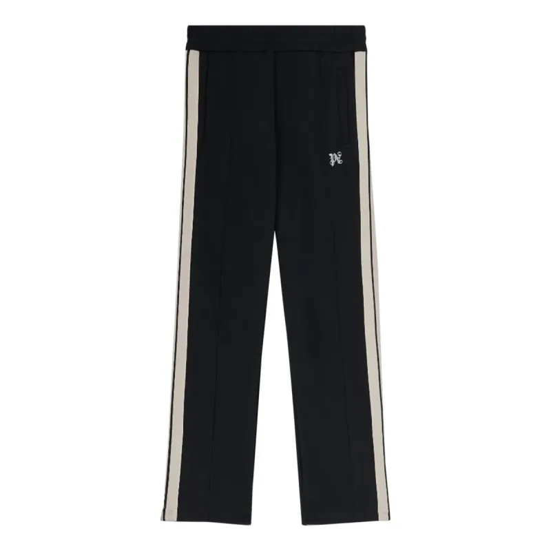 Palm Angels SS23 Monogram Classic Track Pants 'Black Off White' PMCJ020E23FAB0011003 sold by KicksCrew