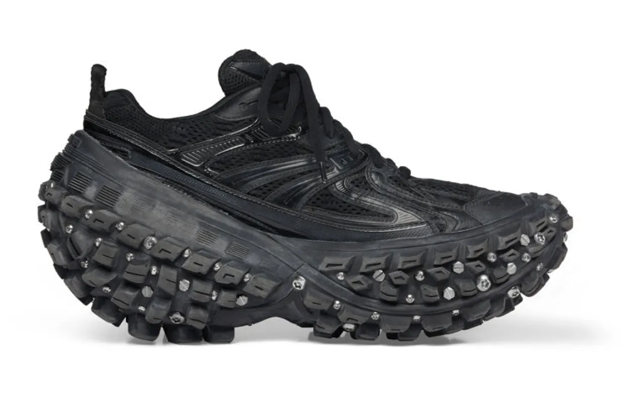 Balenciaga Bouncer Defender Screw Sneakers 'Worn Out Black