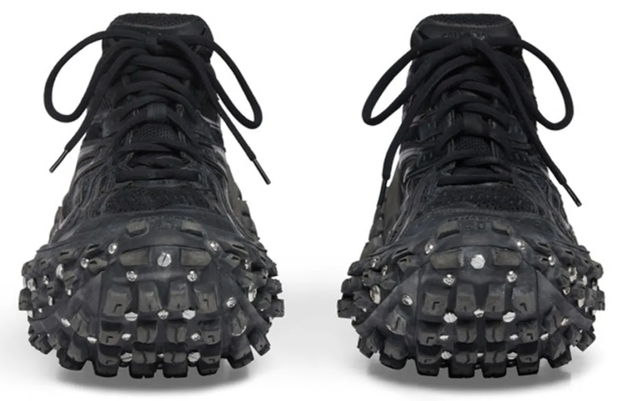 Balenciaga Bouncer Defender Screw Sneakers 'Worn Out Black
