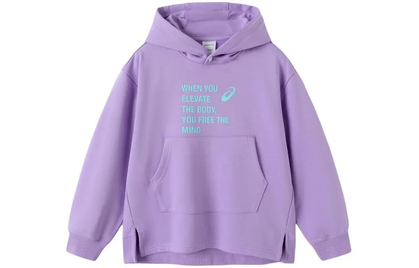 (GS) ASICS Lifestyle Hoodie 'White Black Purple' 331241213026 sold by KicksCrew product image thumbnail 3