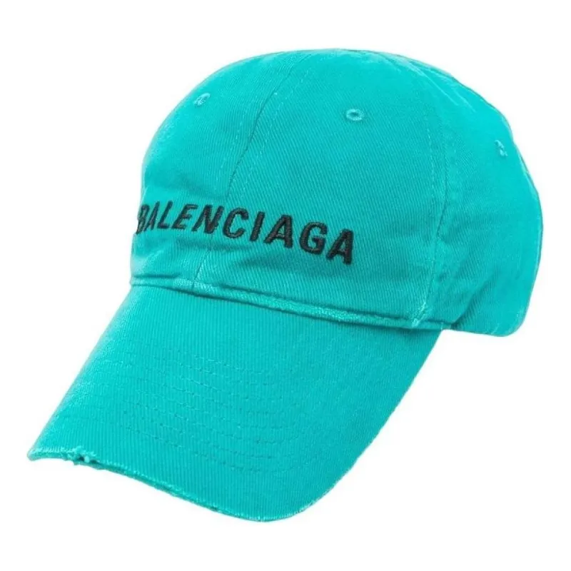 Balenciaga Logo Front Cap 'Petrol Blue' 673319410B20360 sold by KicksCrew
