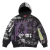 Supreme Collage Zi[p Up Hooded Sweatshirt 'Black Purple White' SUP-SS24-223 sold by KicksCrew