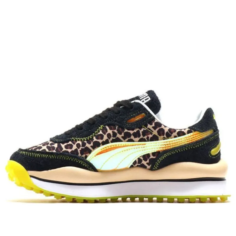 PUMA Style Rider Atmos Shoes 'Black Orange Brown' 368738-01 sold by KicksCrew