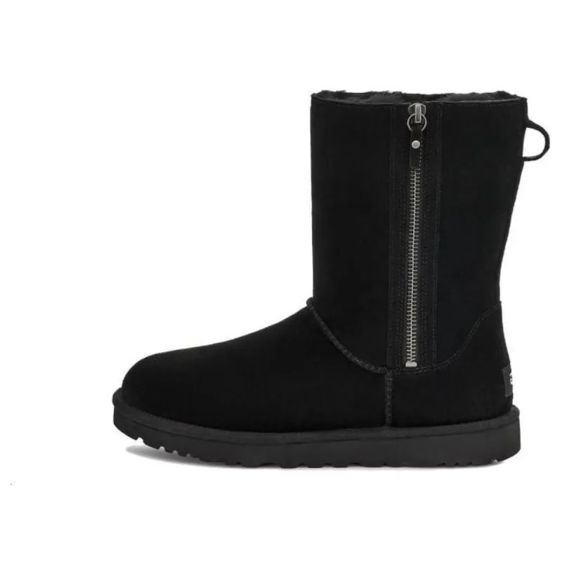 (WMNS) UGG Classic Short Zip 'Black' 1153490-BLK sold by KicksCrew