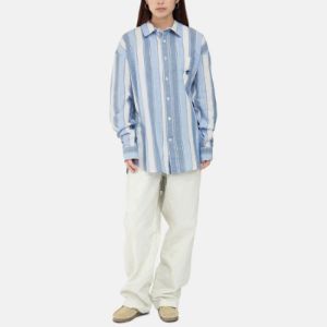 Stussy Wide Striped Shirt 'Blue' 1110239 sold by KicksCrew
