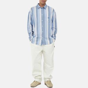 Stussy Wide Striped Shirt 'Blue' 1110239 sold by KicksCrew
