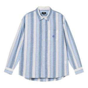 Stussy Wide Striped Shirt 'Blue' 1110239 sold by KicksCrew
