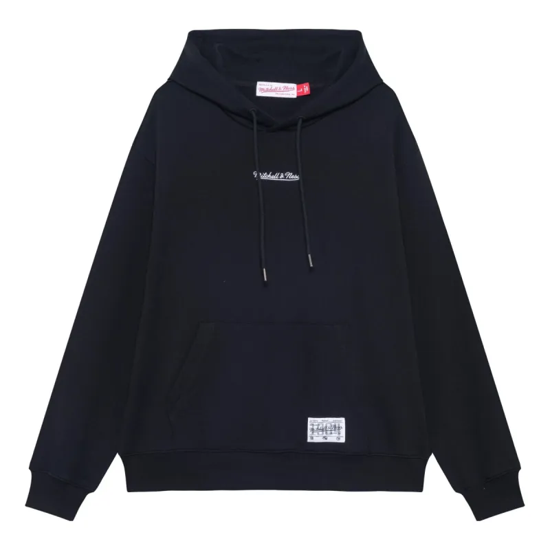 Mitchell & Ness Logo Fleece Hoodie 'Black' MNRJAWTOHC006-BK sold by KicksCrew