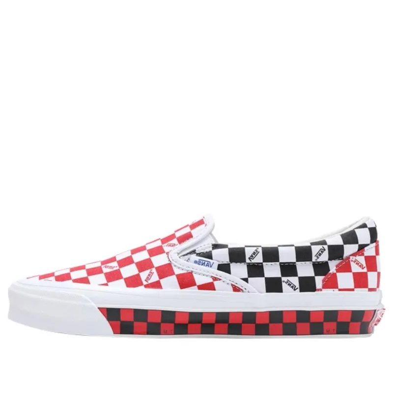 Vans OG Classic SlipOn LX 'Checkerboard Red Black' VN0A32QNREB sold by KicksCrew
